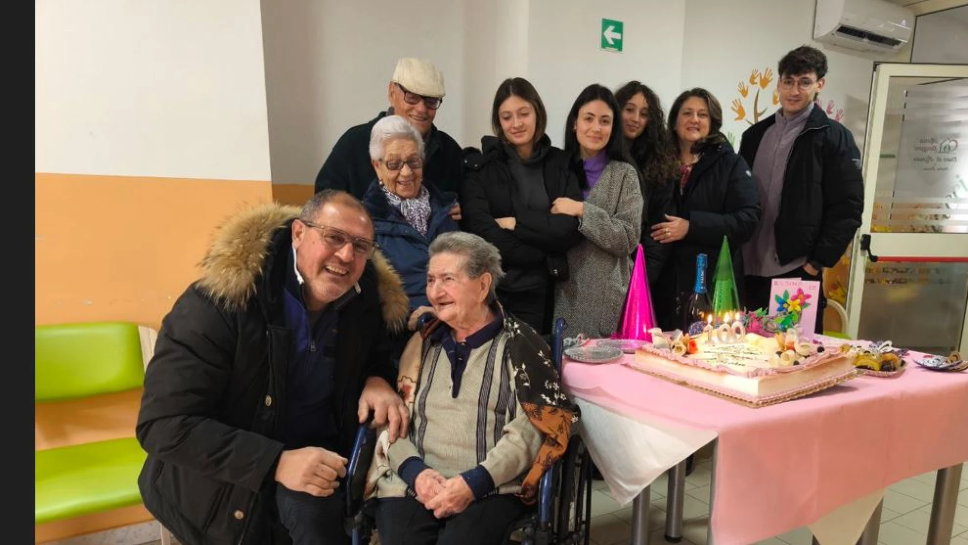 Isernia: la casa di Riposo “Maria Gargani” e’ la culla della longevità. Festeggiati questa mattina i primi cento anni di Rosina Mancini.